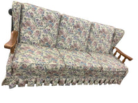 Floral Sofa With Wooden Arms