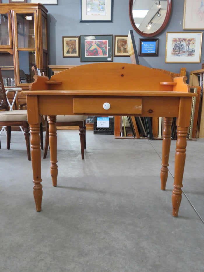 Pine Desk with Small Drawer