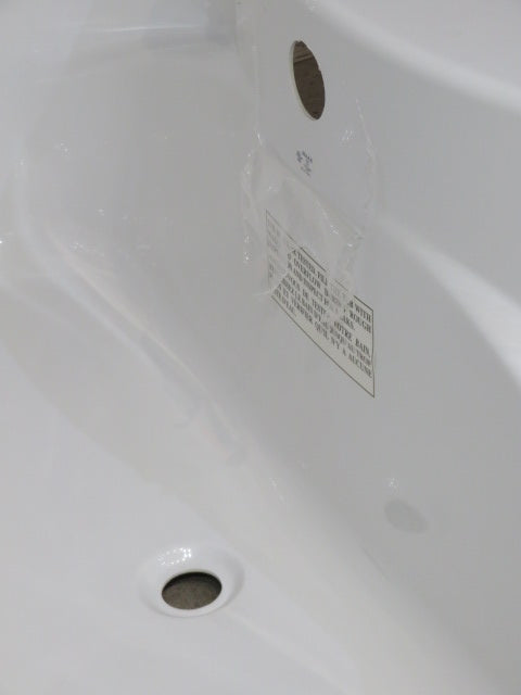 Acrylic Drop-in Center Drain Bathtub- White