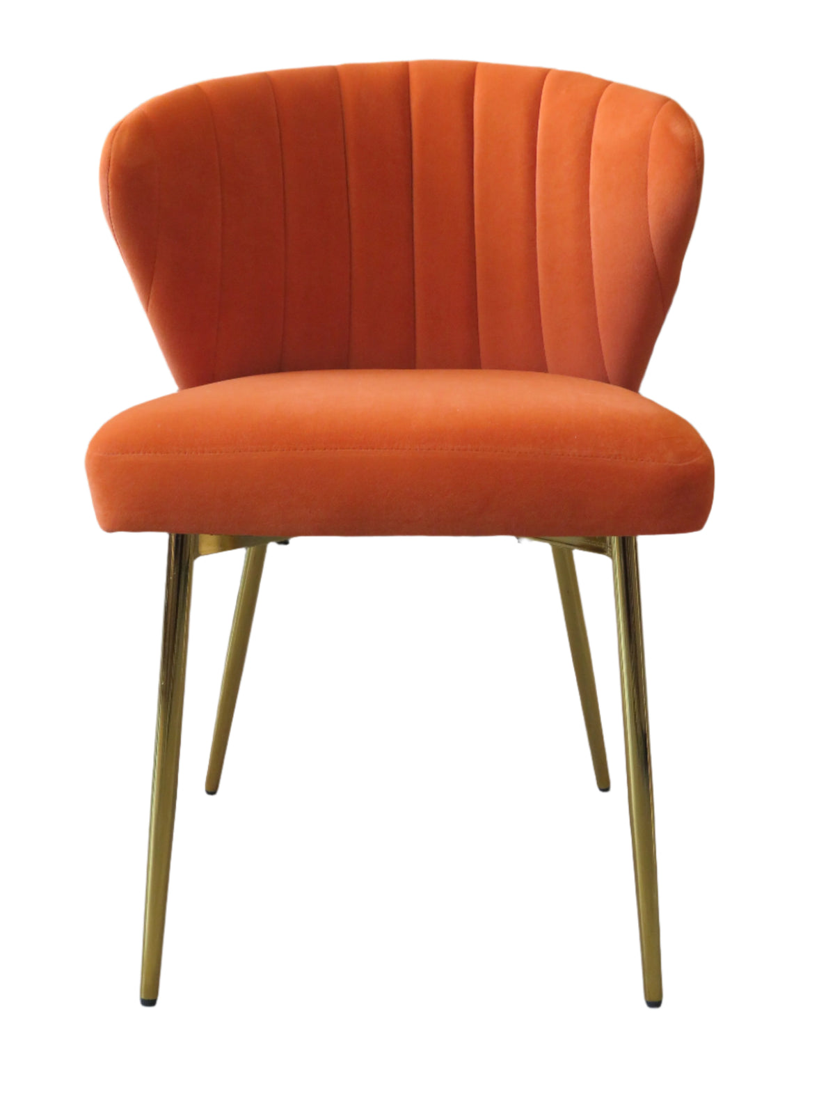 Orange Velvet Dining Chair