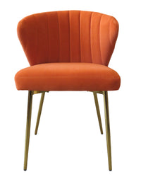 Orange Velvet Dining Chair