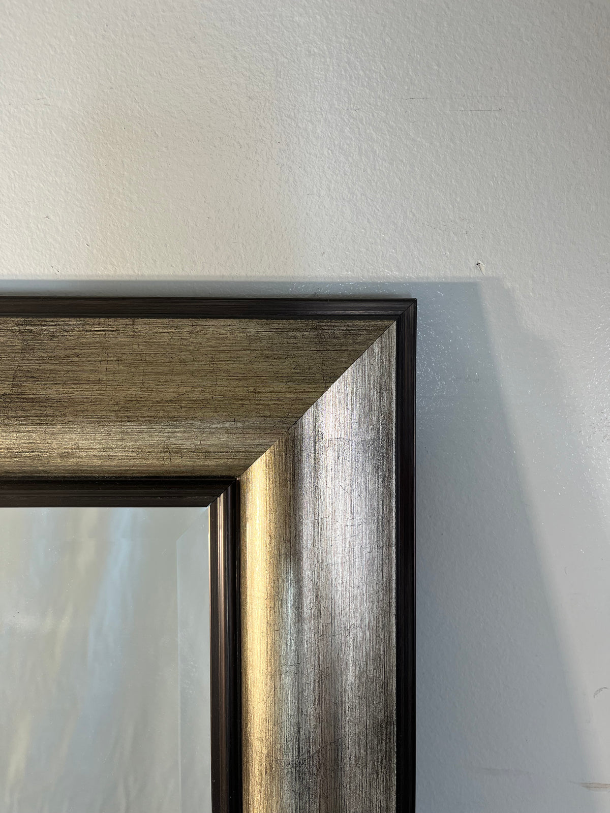 Champagne Silver Toned Framed Wall Mirror
