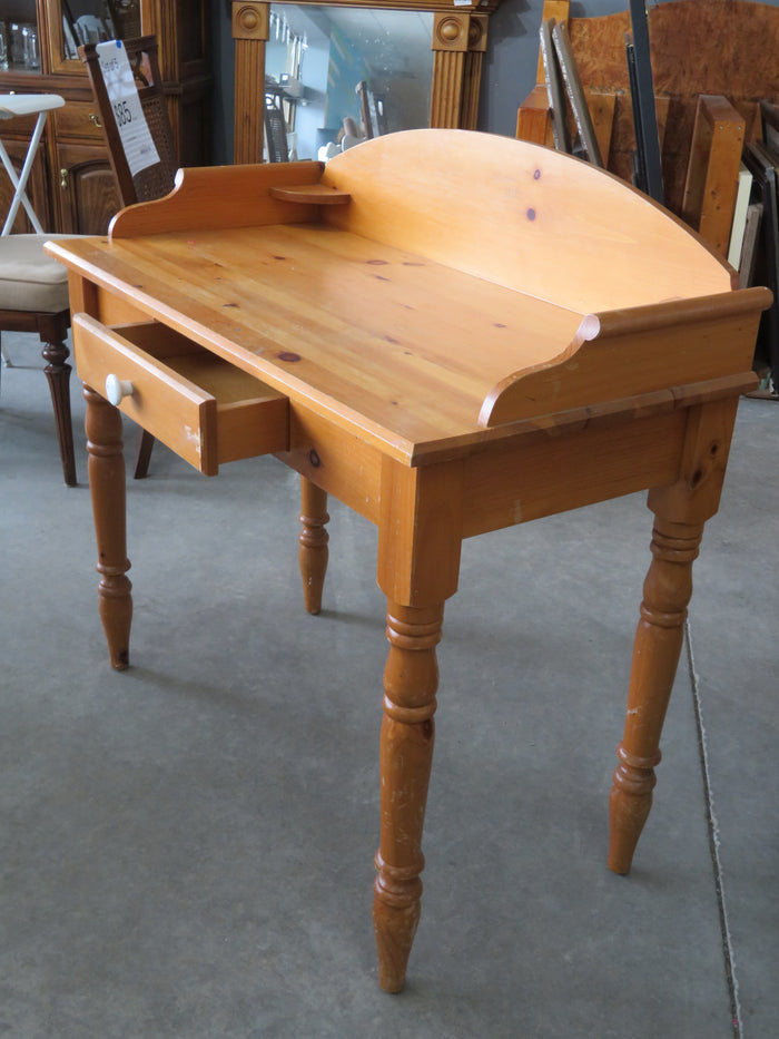 Pine Desk with Small Drawer