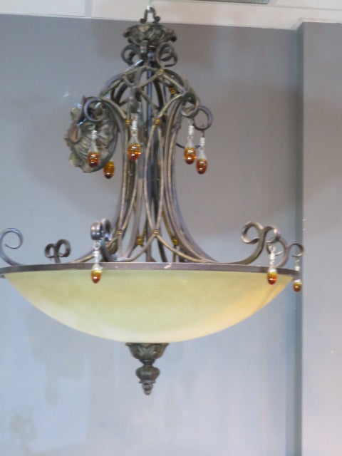 Ornate Bowl 3-Light Chandelier