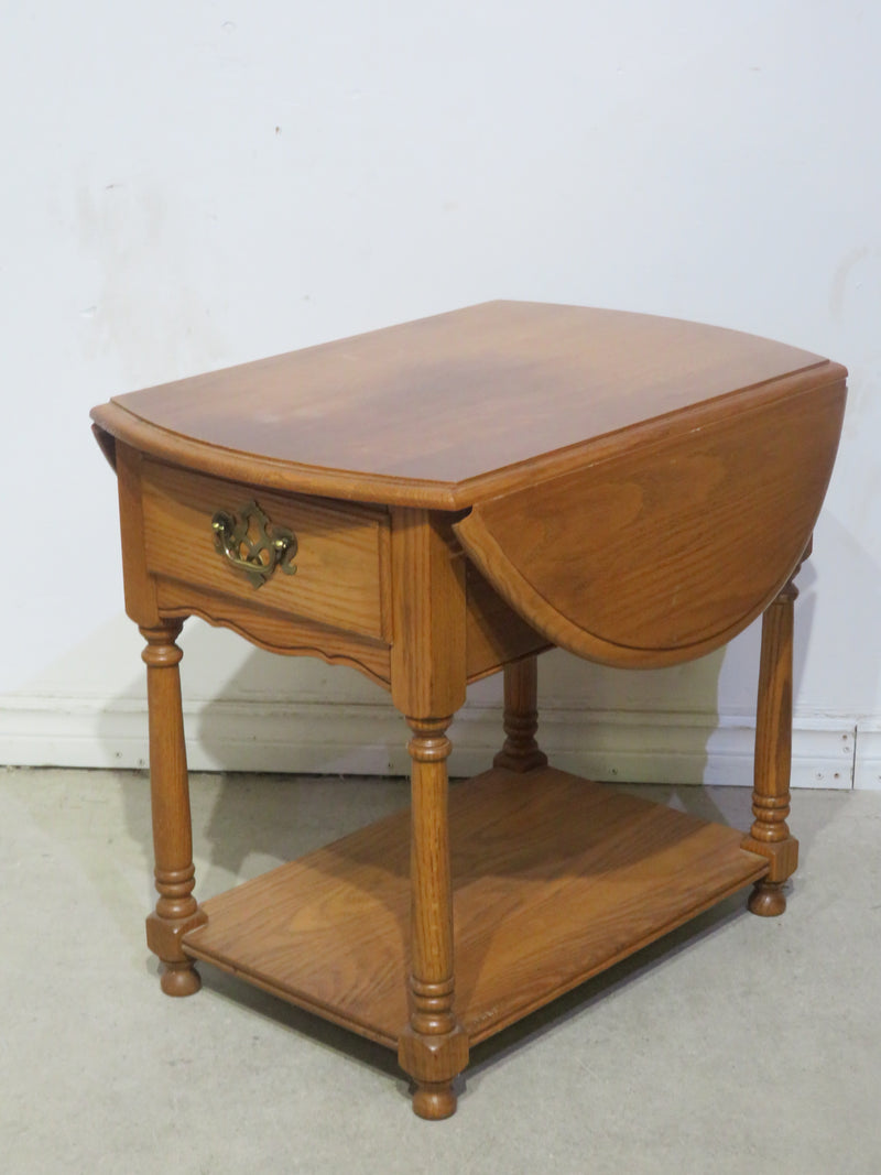 Side Table with Folding Leaf