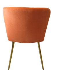 Orange Velvet Dining Chair