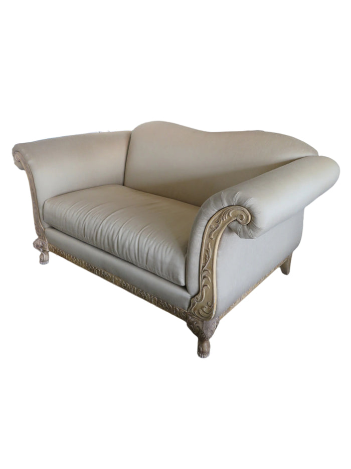 Taupe-Color Loveseat Sofa