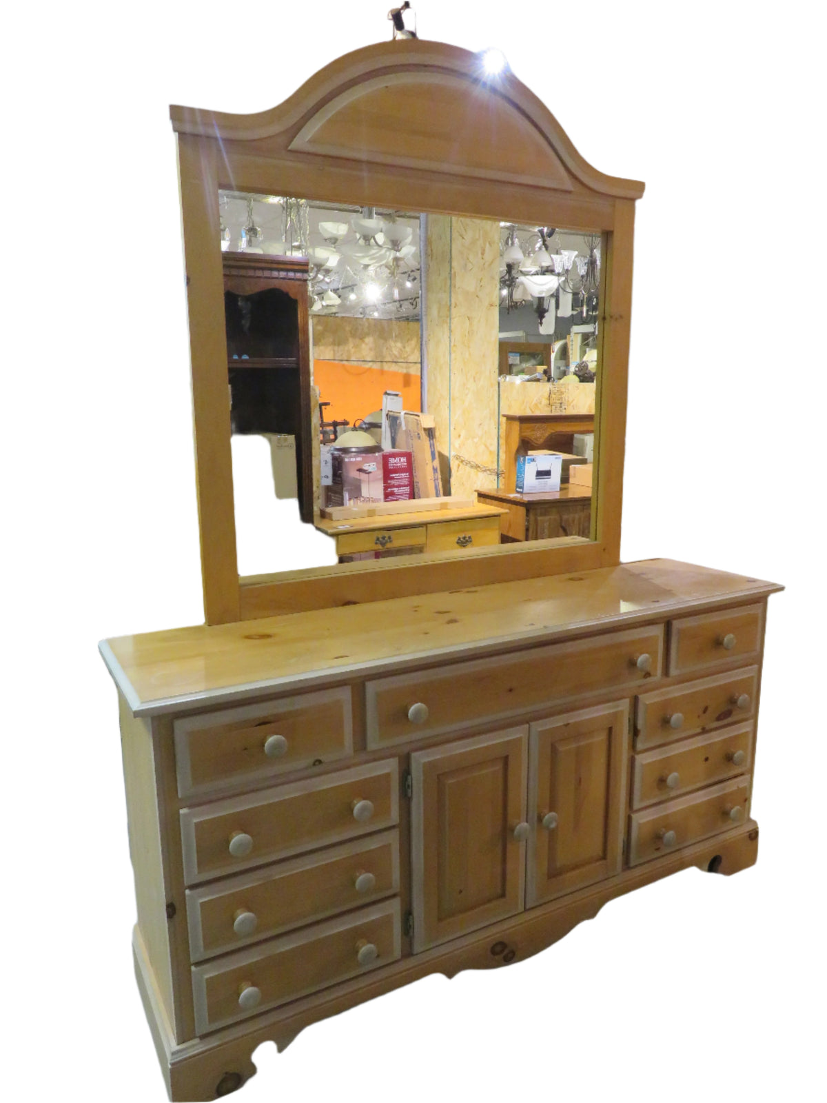 Dresser with Mirror and 11 Drawers