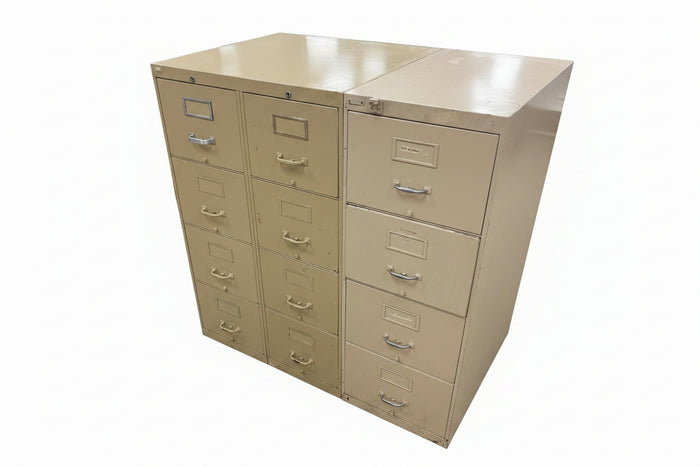 Beige 4-Drawer Metal Filing Cabinet