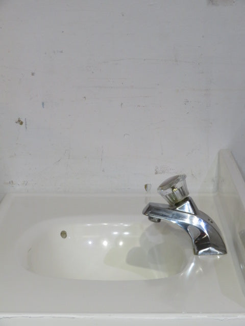 39" Brown Bathroom Vanity with White Countertop
