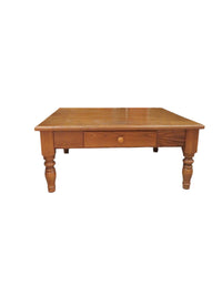 Large Wood Coffee Table with Drawer