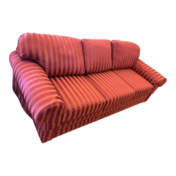 3-Seater Red Fabric Sofa