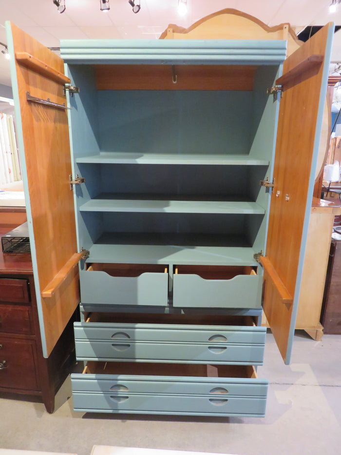 Blue Painted Armoire