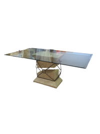 Dining Table w/ Stone Pedestal