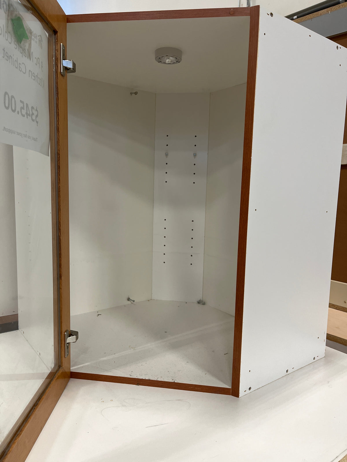 9 Pc Maple Color Kitchen Cabinet Set