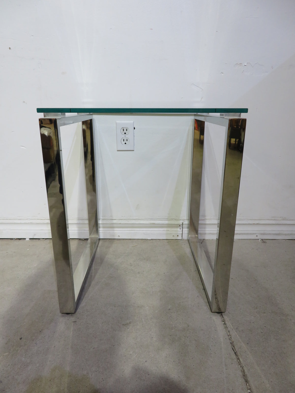 Square Glass Accent Table