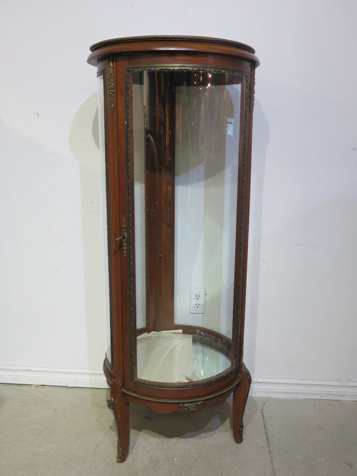 Round Glass Curio Cabinet