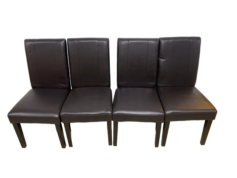 Set of 4 Maroon Dining Chairs