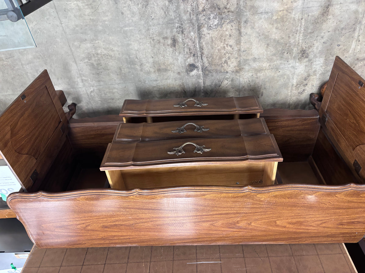 Vintage French Provincial Wooden Buffet with 3 Drawers