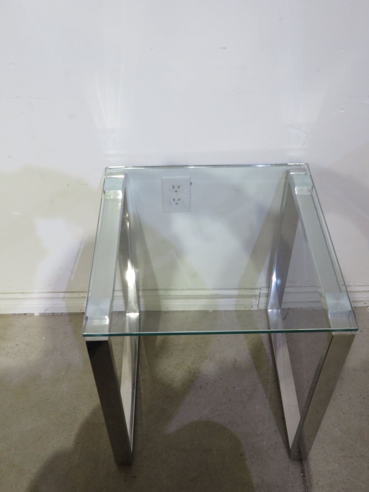 Square Glass Accent Table