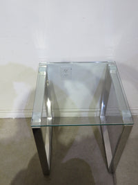 Square Glass Accent Table