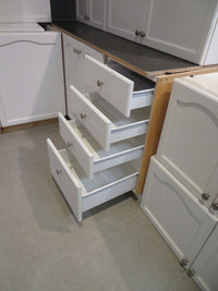 Arched-Top White Cabinet Set