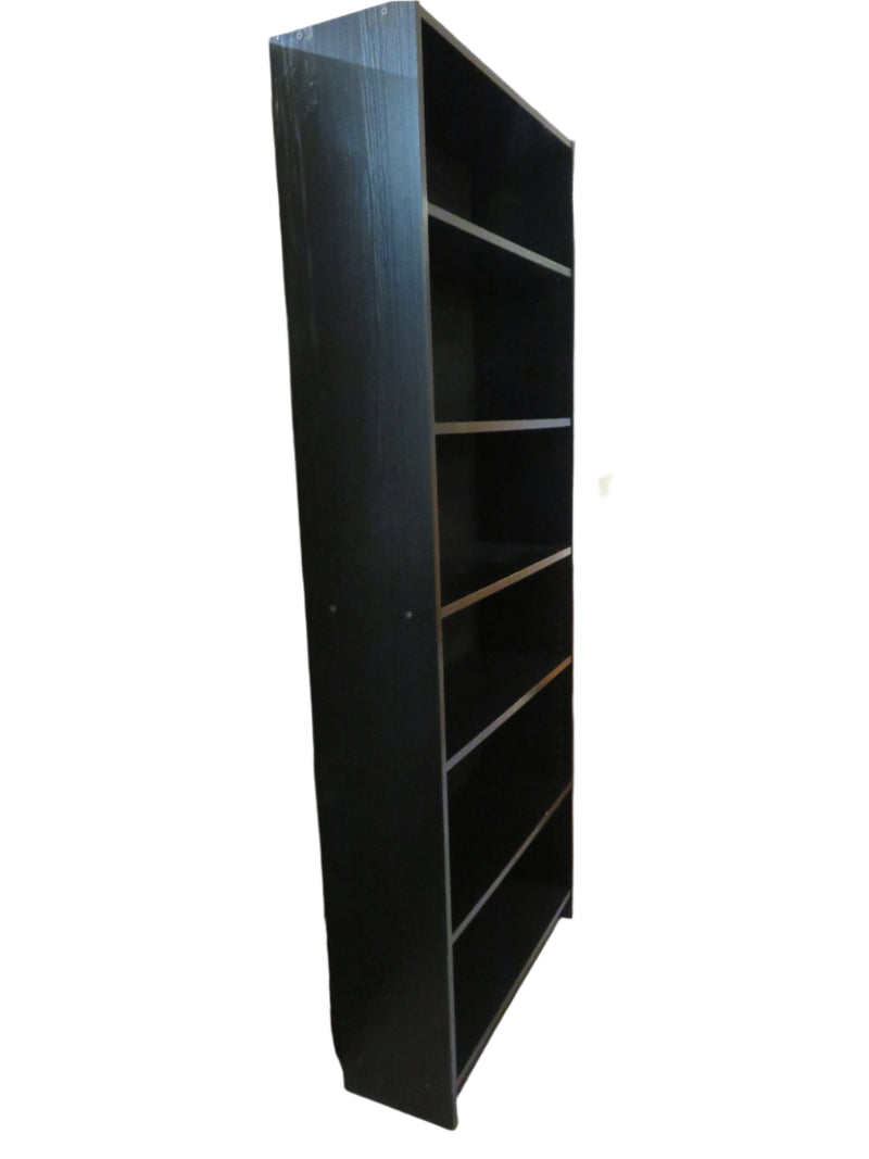 Black 6 Shelf Bookcase