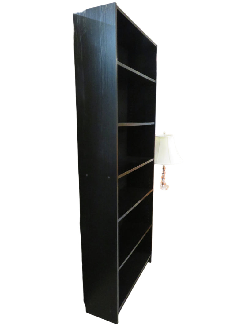 Black 6 Shelf Bookcase