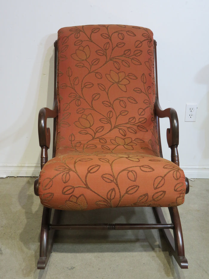 Vintage Upholstered Rocking Chair