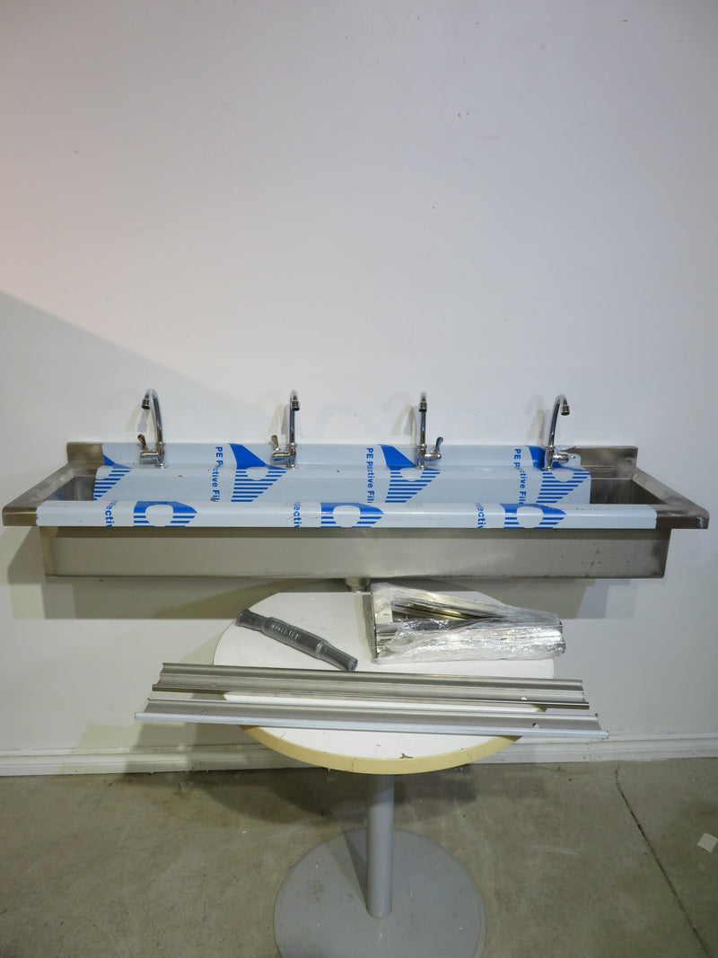 Stainless Steel Commercial Utility Sink with Faucet and Strainer