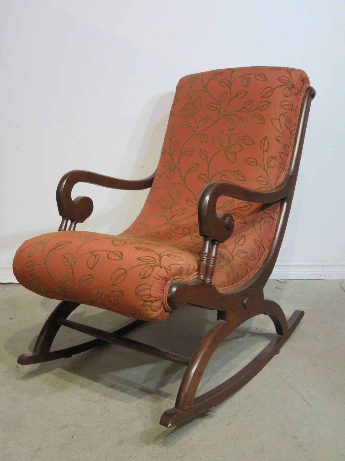 Vintage Upholstered Rocking Chair