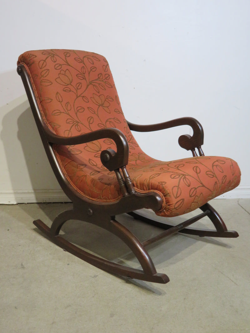 Vintage Upholstered Rocking Chair