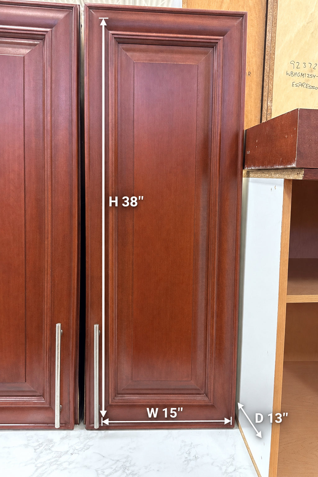 Set of Kitchen Cabinets in Brown