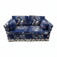 Blue Floral Loveseat