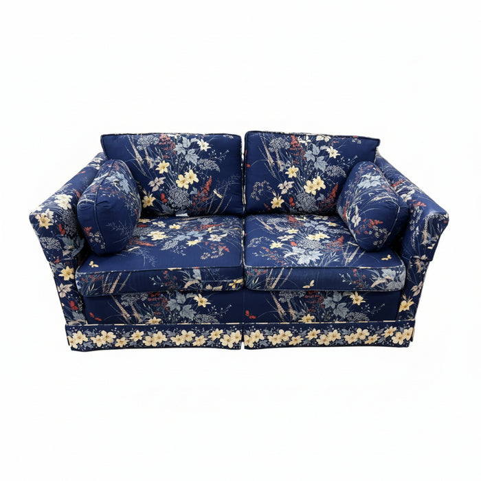 Blue Floral Loveseat