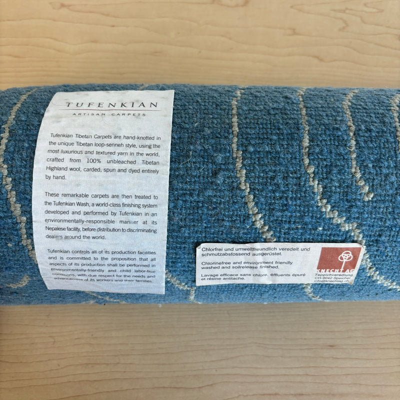 3x5-ft Tingpa Nickel Blue Rug, Wool and Silk, 2-0060554