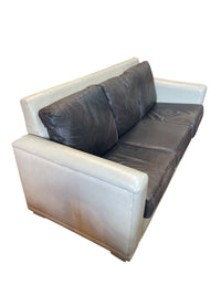 2-Tone Faux Leather 3-Seater Sofa