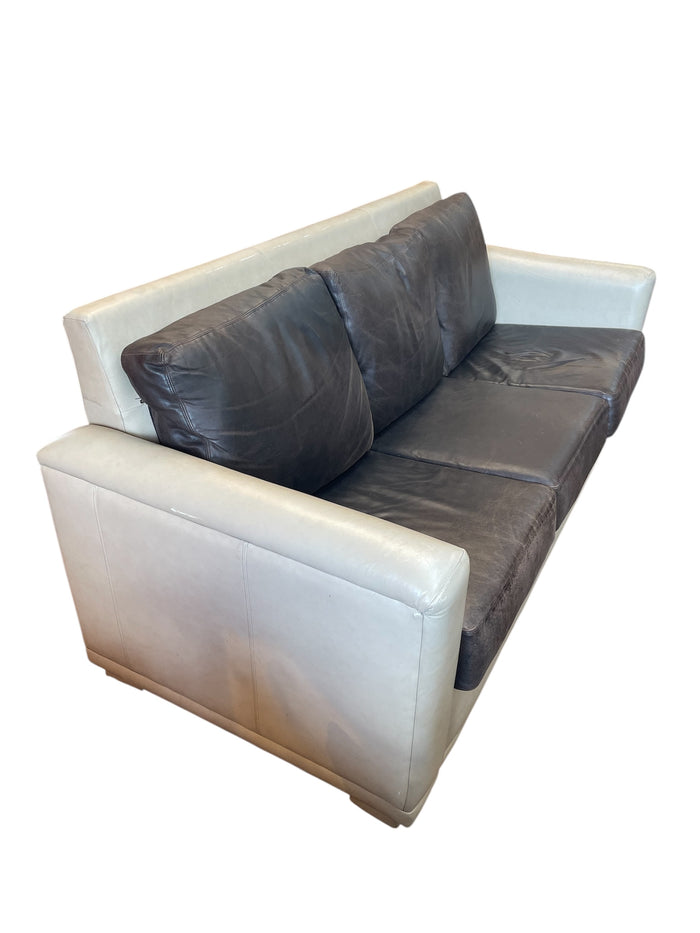 2-Tone Faux Leather 3-Seater Sofa