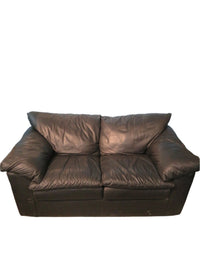 Black Leather Love Seat