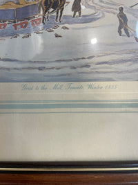Framed Print of "Grist to the Mill, Winter, 1835" by Rowley W. Murphy