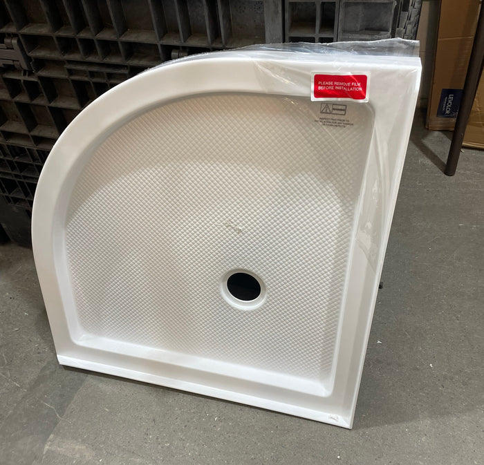 33" Acrylic Round Corner Shower Base