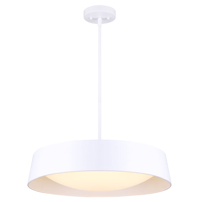 Canarm Adira 1-Light White Contemporary Integrated LED Pendant Light