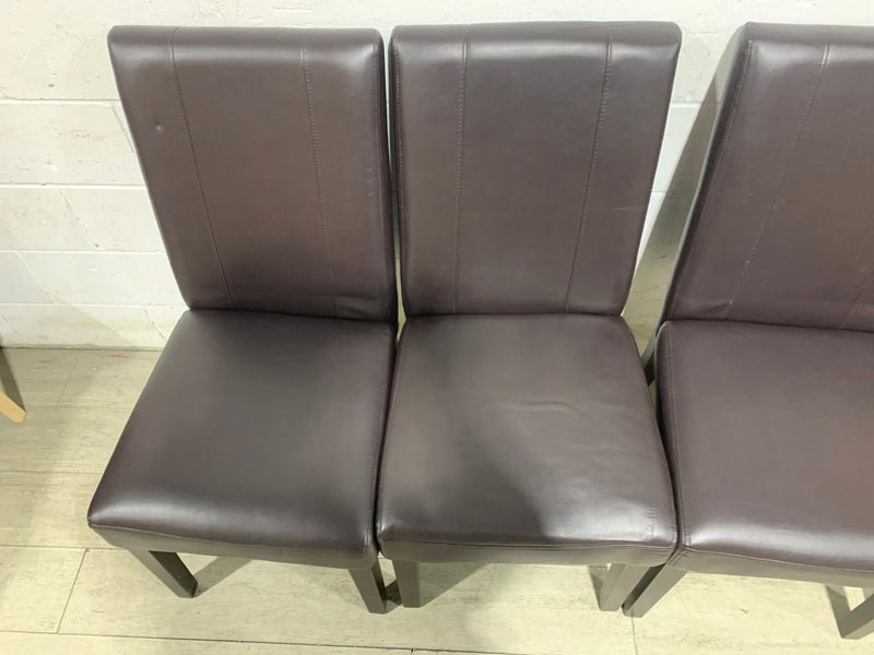 Set of 4 Maroon Dining Chairs