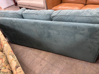 Blue 3-Seater Fabric Sofa