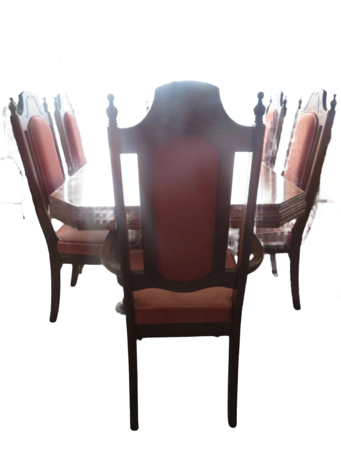 Dining Table with 6 Upholstered Chairs