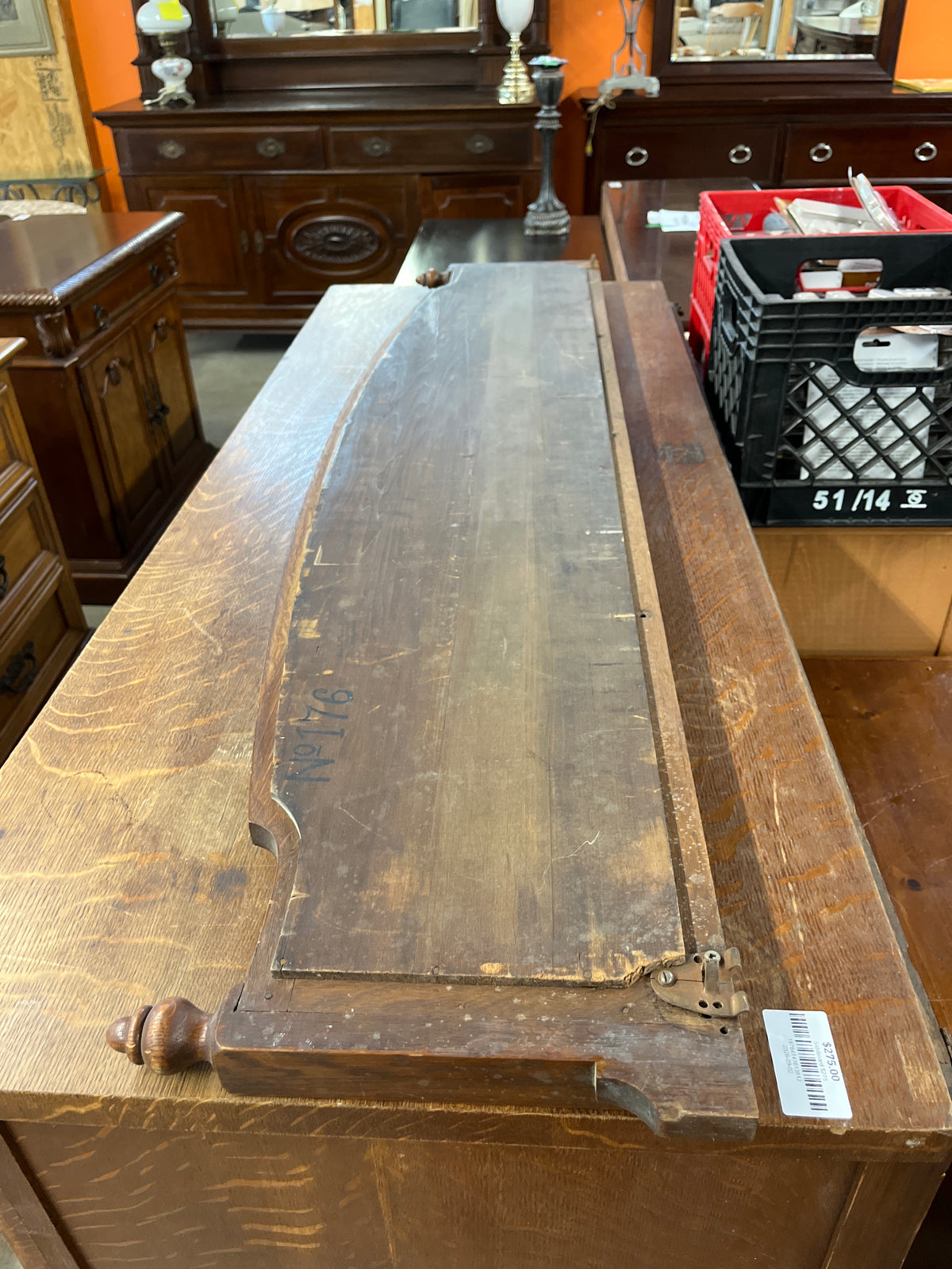 60"W Antique Solid Wood Sideboard
