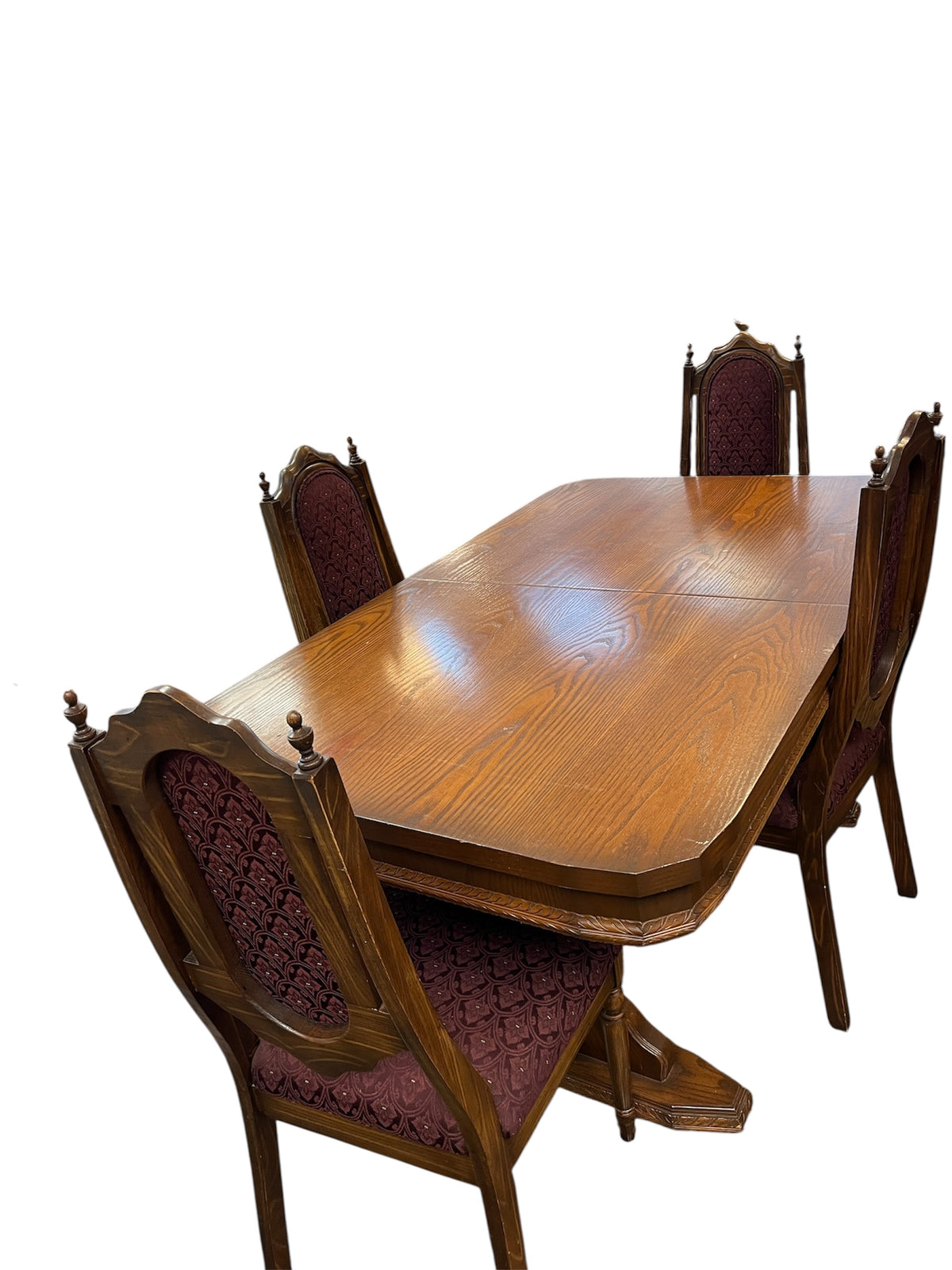 Oak Dining Table With 4 Dining Chairs