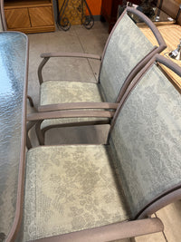 61” Patio Set with 6 Chairs and Umbrella