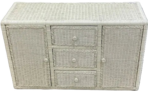Wicker entertainment unit