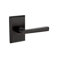 Baldwin Reserve Dark Bronze Taper Lever & Rustic Square Rose- Passage